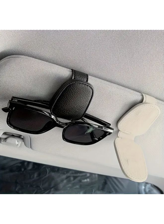Pink Car Sun Visor Glasses Holder Clip 1pc Eyewear Storage Bracket Vehicle Accessory - Image 3